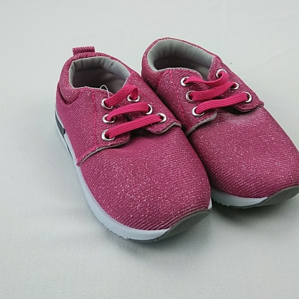 Pink sparkle sneakers size 8m